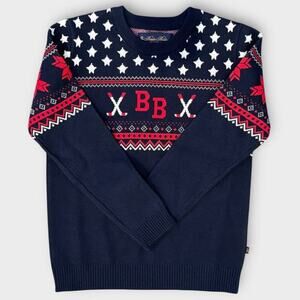 Brooks Brothers Boys Cotton Jacquard BB Fair Isle Sweater Size 7 Year